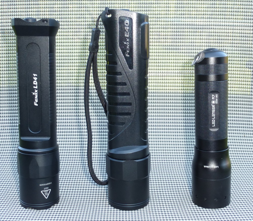 Fenix LD41, Fenix E40 und LED Lenser M7