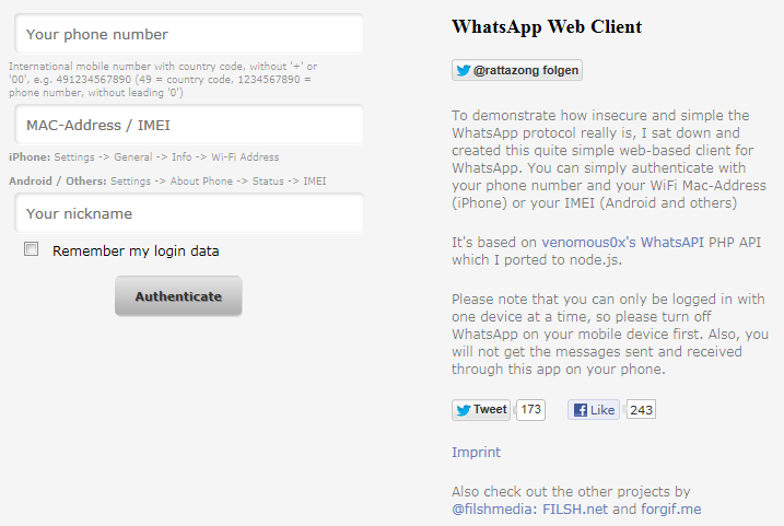 WhatsApp Web Client