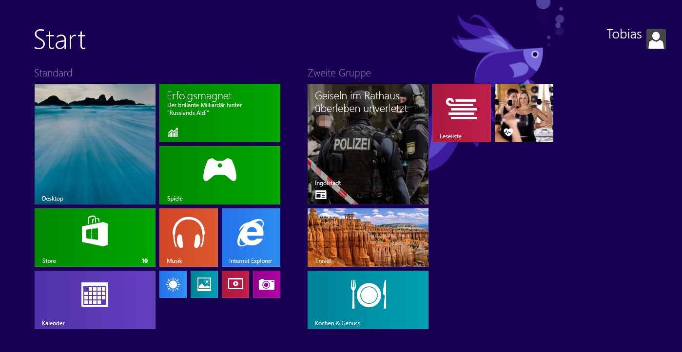 Windows 8.1 Startseite