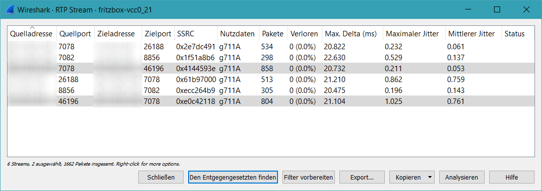 Capture-Datei mit Fritzbox erzeugen