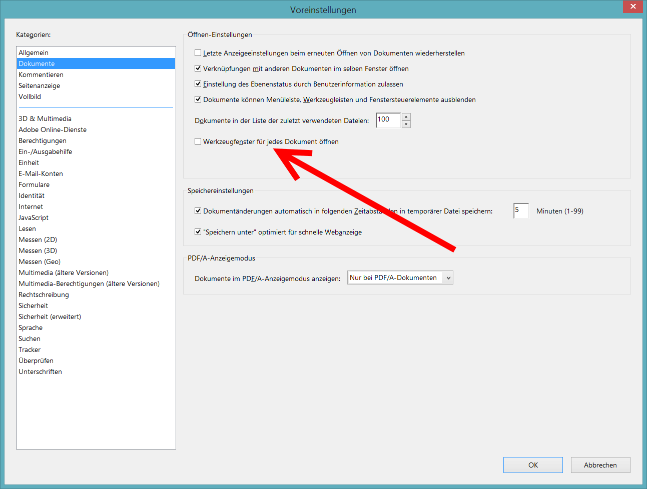 Adobe Acrobat Reader DC Seitenleiste entfernen – Antary