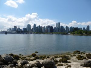 Blick auf Downtown Vancouver vom Stanley Park