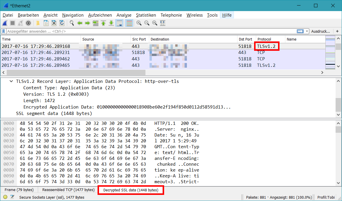 wireshark decrypt tls 1.2 with private key