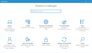 Windows 10 Einstellungen - eingeschränkt