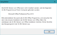 Office 2016 Setupfehler