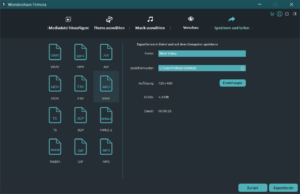 Filmora Video Editor Dateiformate