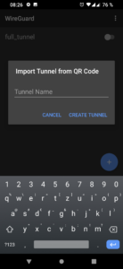 WireGuard Android App - Tunnel Name vergeben