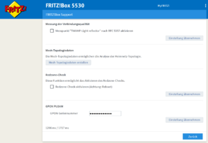 FRITZ!Box 5530 GPON-Seriennummer