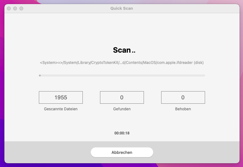 Bitdefender Antivirus for Mac - Quick Scan